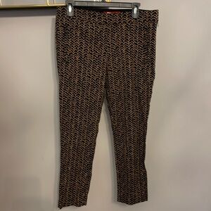 Anthropologie Cartonnier Brown and Black Ankle Pants Women’s Size 10